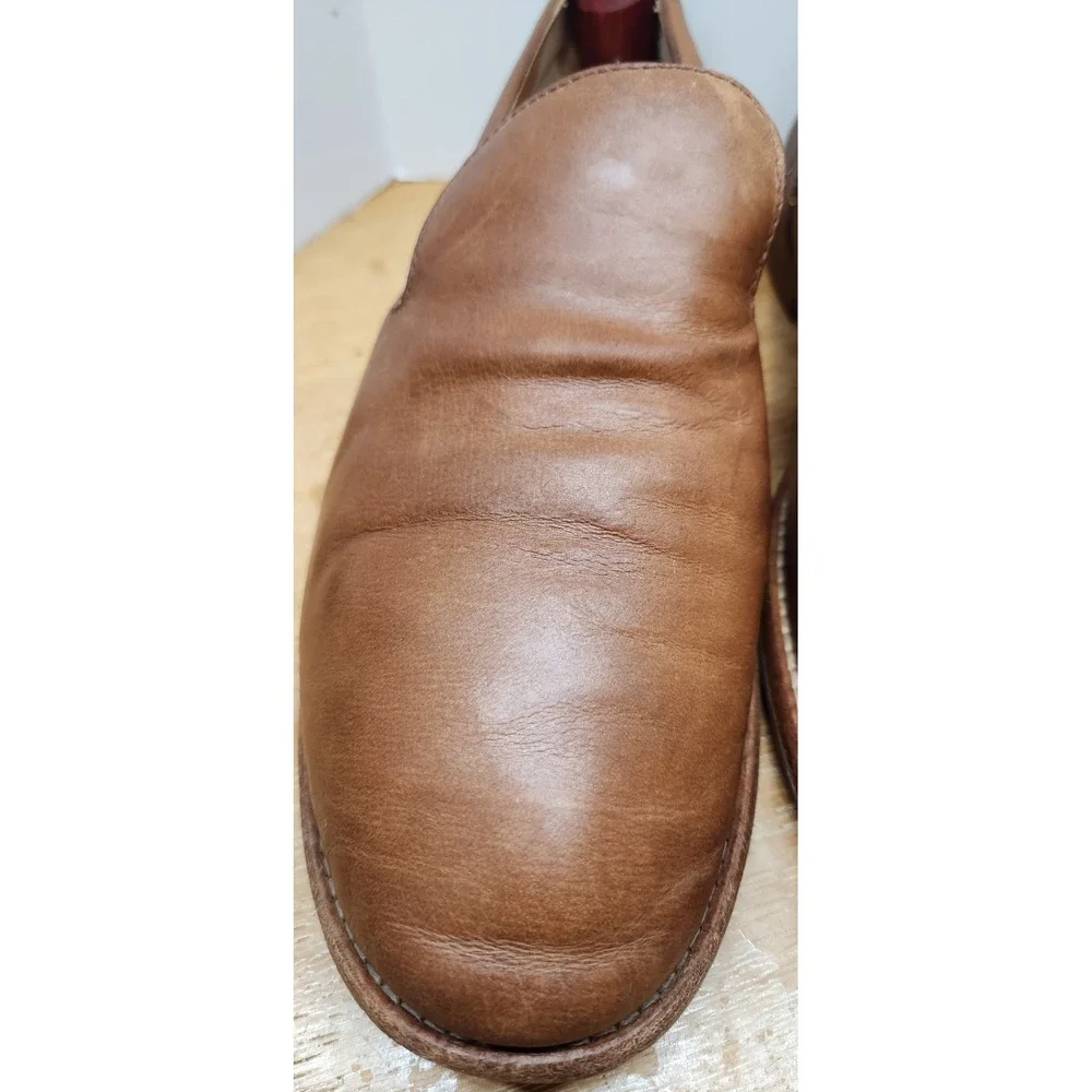 Tecovas The Monterey Mens 11.5 EE Bourbon Calfskin Leather Venetian Loafers 1004